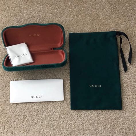 gucci glasses case velvet green|authentic Gucci sunglasses case.